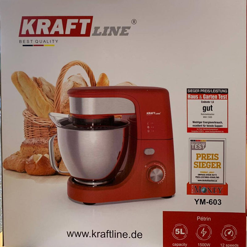 Robot Pâtissier Électrique - Kraft Line 🇩🇪 - 1500W - 5L